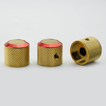 Guyker Solid Brass Guitar Bass Knobs – CNC Machined Dia.6/6.3mm CKB003