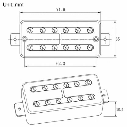 Guyker TVG Guitar Pickup Set Neck 4K & Bridge 4.8K/8.5K for Electric Guitar