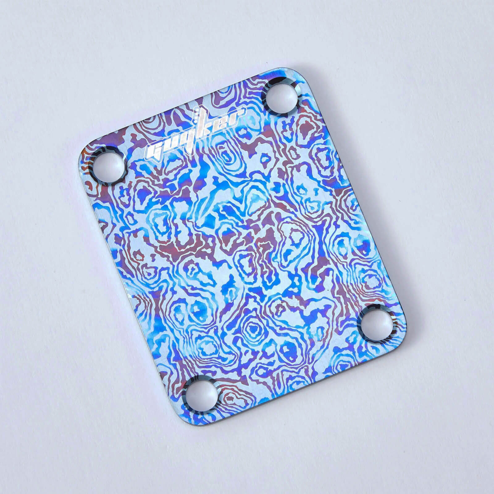Guyker Titanium Alloy Damascus Neck Plate For Electric Guitar