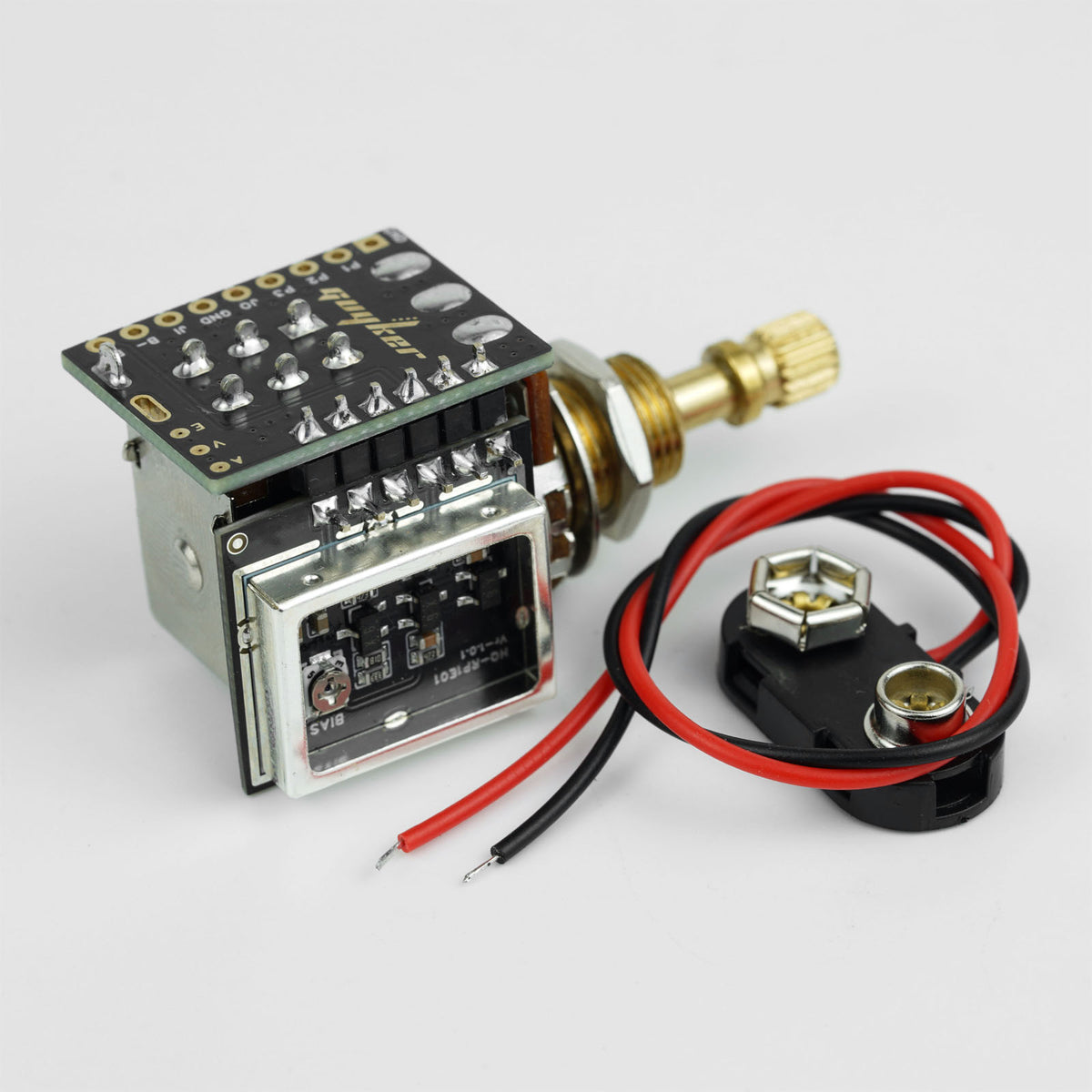 GUYKER A500K Potentiometer Platine Anschluss Schalter Buchse PREAMP für Gitarren Zubehör