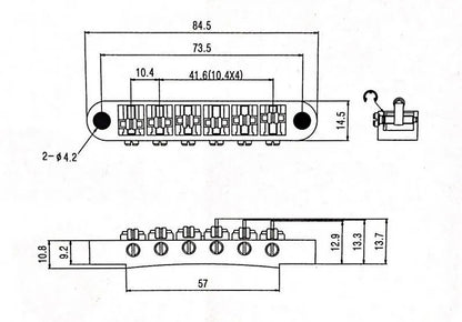 Ready to Ship (US) | Guyker GM015 Tune-O-Matic Roller Bridge for LP SG