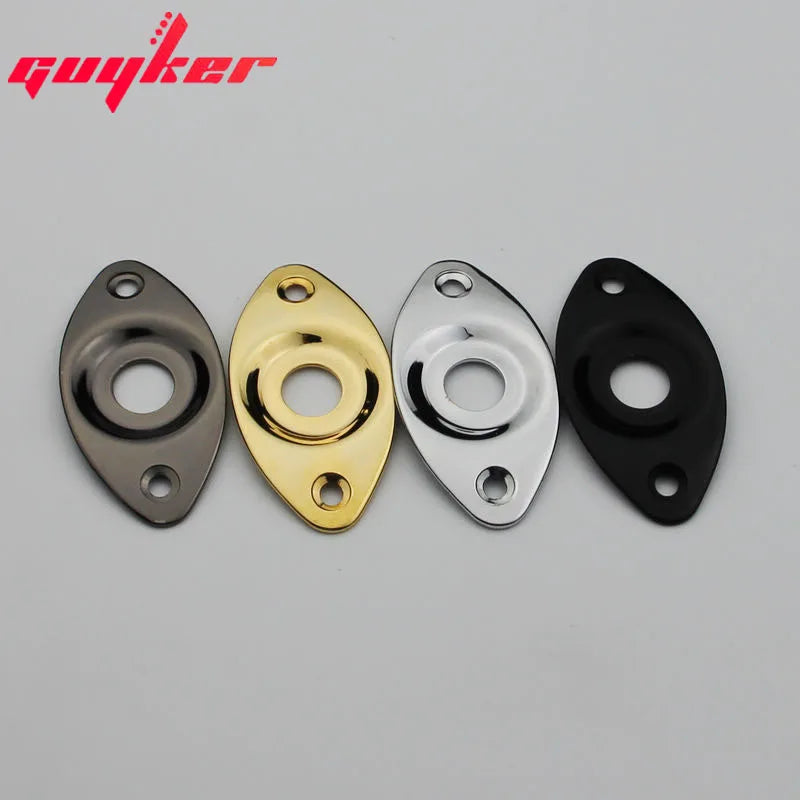 1 Piece Oval Curved Metal Jack Plate For Electric Guitar Bass Made In KOREA