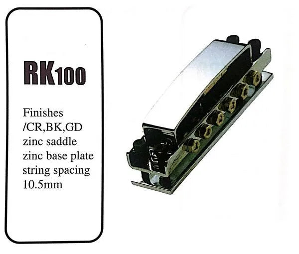 Chrome Ricken-backer Style Guitar Bridge Cover And Base Plate RK100
