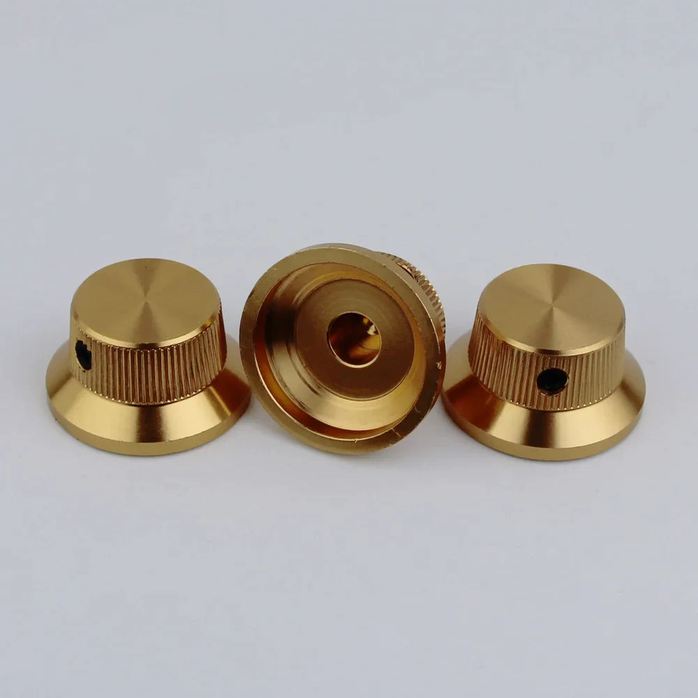 Hat Type Aluminum Alloy Control Knob Dia. 6mm for Guitar & Bass | Guyker