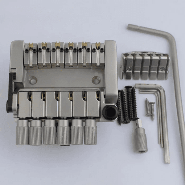 Headless Guitar Tremolo Bridge – 6-String Roller Zinc Alloy | Guyker