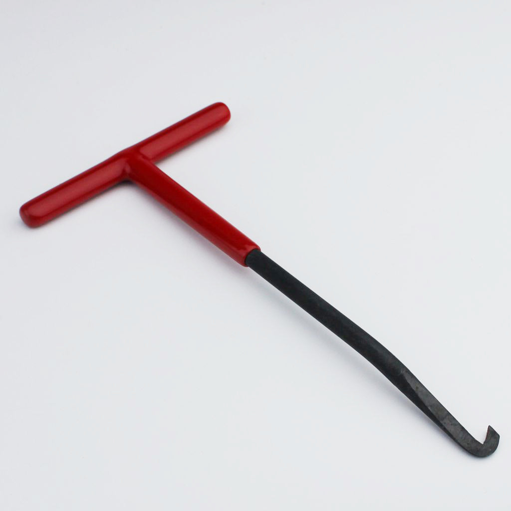 Guyker Spring Puller Removal Tool for Guitar Vibrator Tremolo System Bridge, T Handle Spring Hooks Luthier Maintenance Tool (1 Piece, Red with Black)