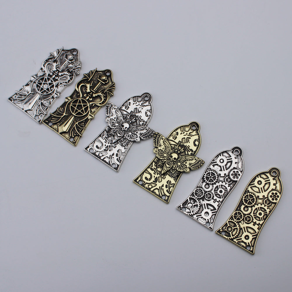 Guyker 2/3Hole Zinc Alloy Truss Rod Cover with Three Patterns for LP Style Guitars