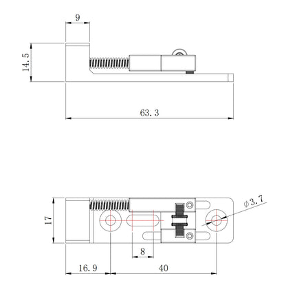 Individual Roller Bridge for 4/5-String Electric Bass Guyker