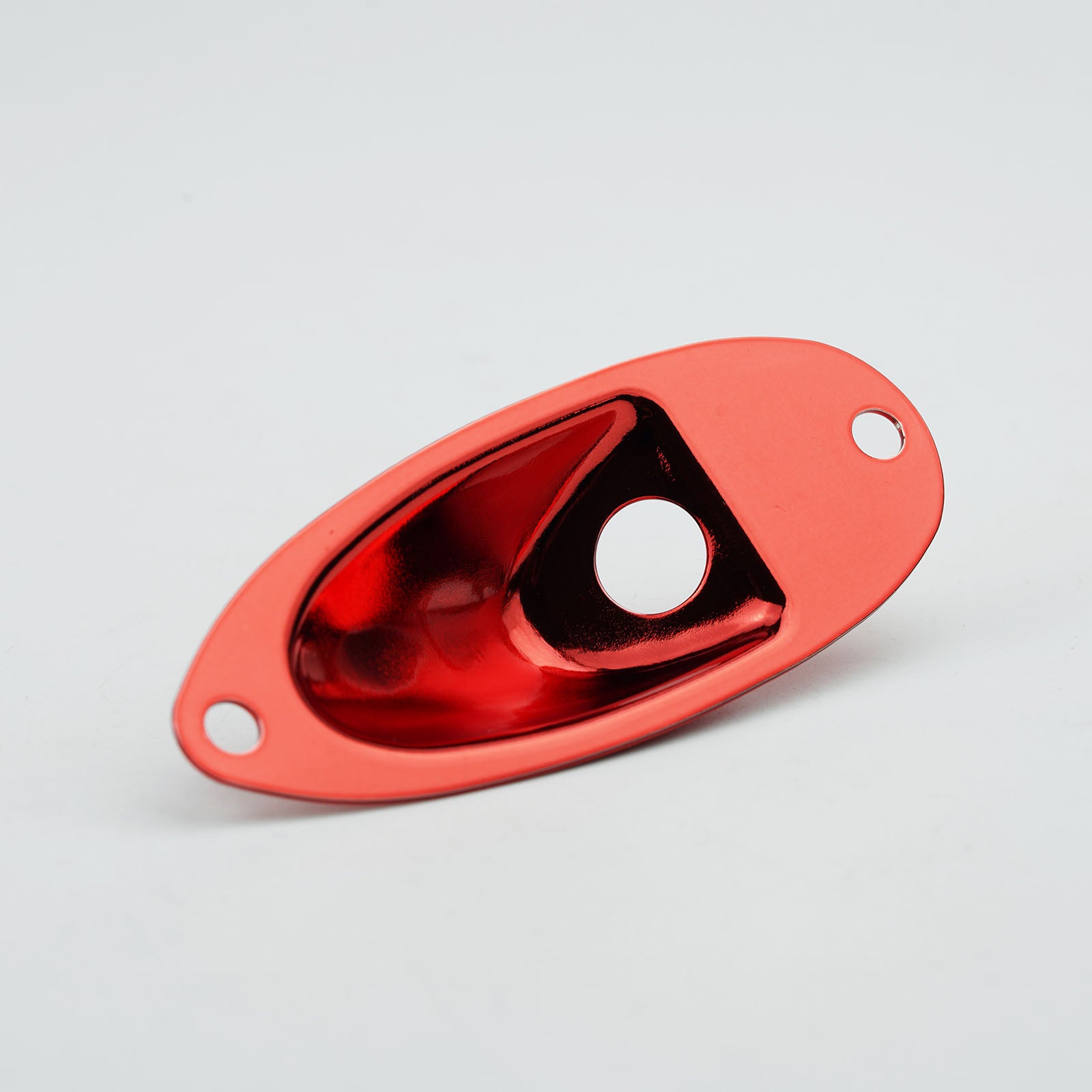 Iron Oval Boat-Style Input Jack Plate & Cover Set for Electric Guitar & Bass | Guyker