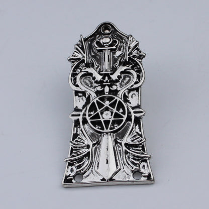 Guyker 2/3Hole Zinc Alloy Truss Rod Cover with Three Patterns for LP Style Guitars