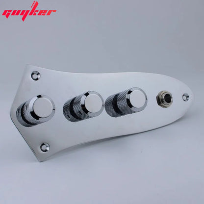 Jazz Bass Preamp Control Plate with Knobs and Jack  | Guyker