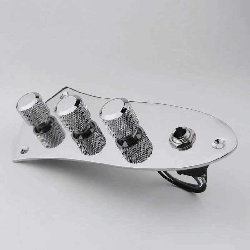 Jazz Bass Preamp Control Plate with Knobs and Jack | Guyker
