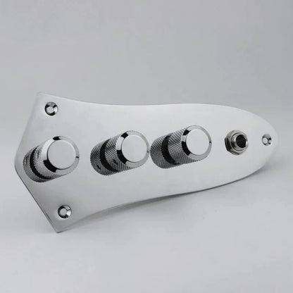 Jazz Bass Preamp Control Plate with Knobs and Jack | Guyker