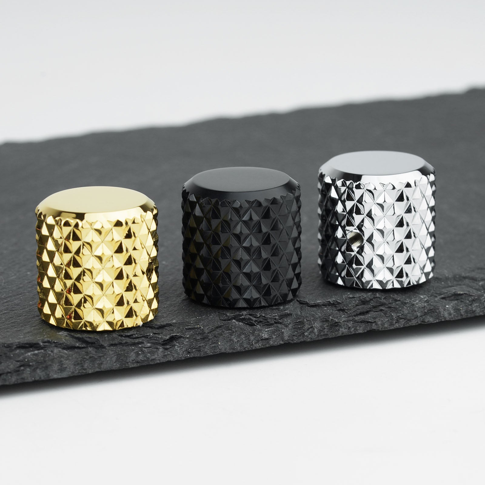Knurled Aluminum Alloy Control Knob Dia. 6.3mm for Guitar & Bass | Guyker