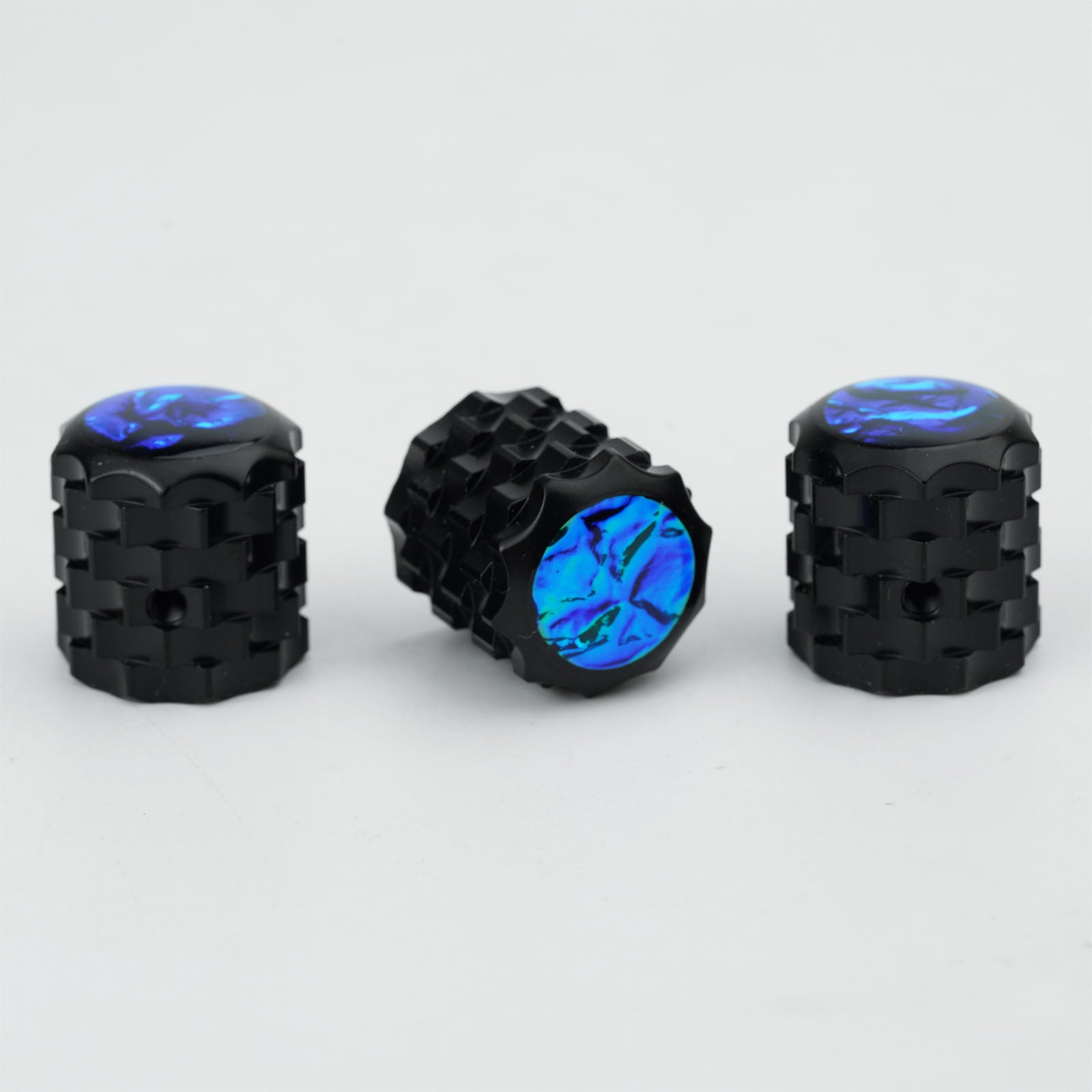 Knurled Aluminum Alloy Control Knob with Shell Top Dia. 6.3mm for Electric Guitar & Bass | Guyker