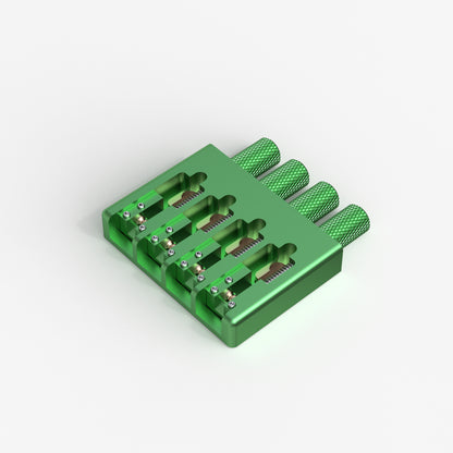 Lightweight CNC Aluminum Alloy Headless Bass Bridge with Brass Saddles Guyker