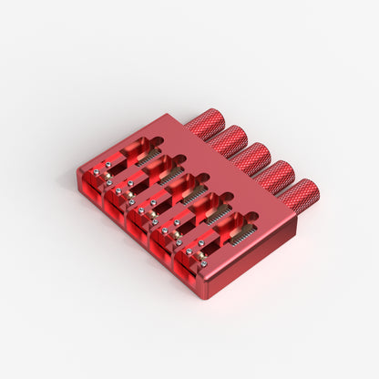 Lightweight CNC Aluminum Alloy Headless Bass Bridge with Brass Saddles Guyker