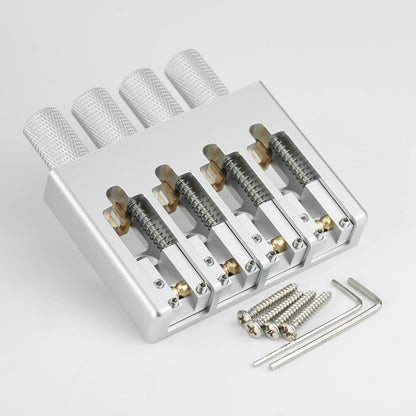 Lightweight CNC Aluminum Alloy Headless Bass Bridge with Brass Saddles Guyker