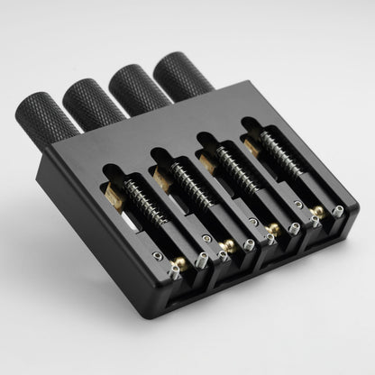 Lightweight CNC Aluminum Alloy Headless Bass Bridge with Brass Saddles Guyker