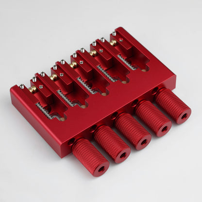 Lightweight CNC Aluminum Alloy Headless Bass Bridge with Brass Saddles Guyker