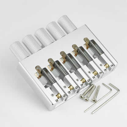 Lightweight CNC Aluminum Alloy Headless Bass Bridge with Brass Saddles Guyker