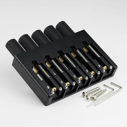 Lightweight CNC Aluminum Alloy Headless Bass Bridge with Brass Saddles Guyker