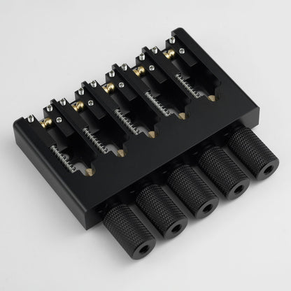 Lightweight CNC Aluminum Alloy Headless Bass Bridge with Brass Saddles Guyker