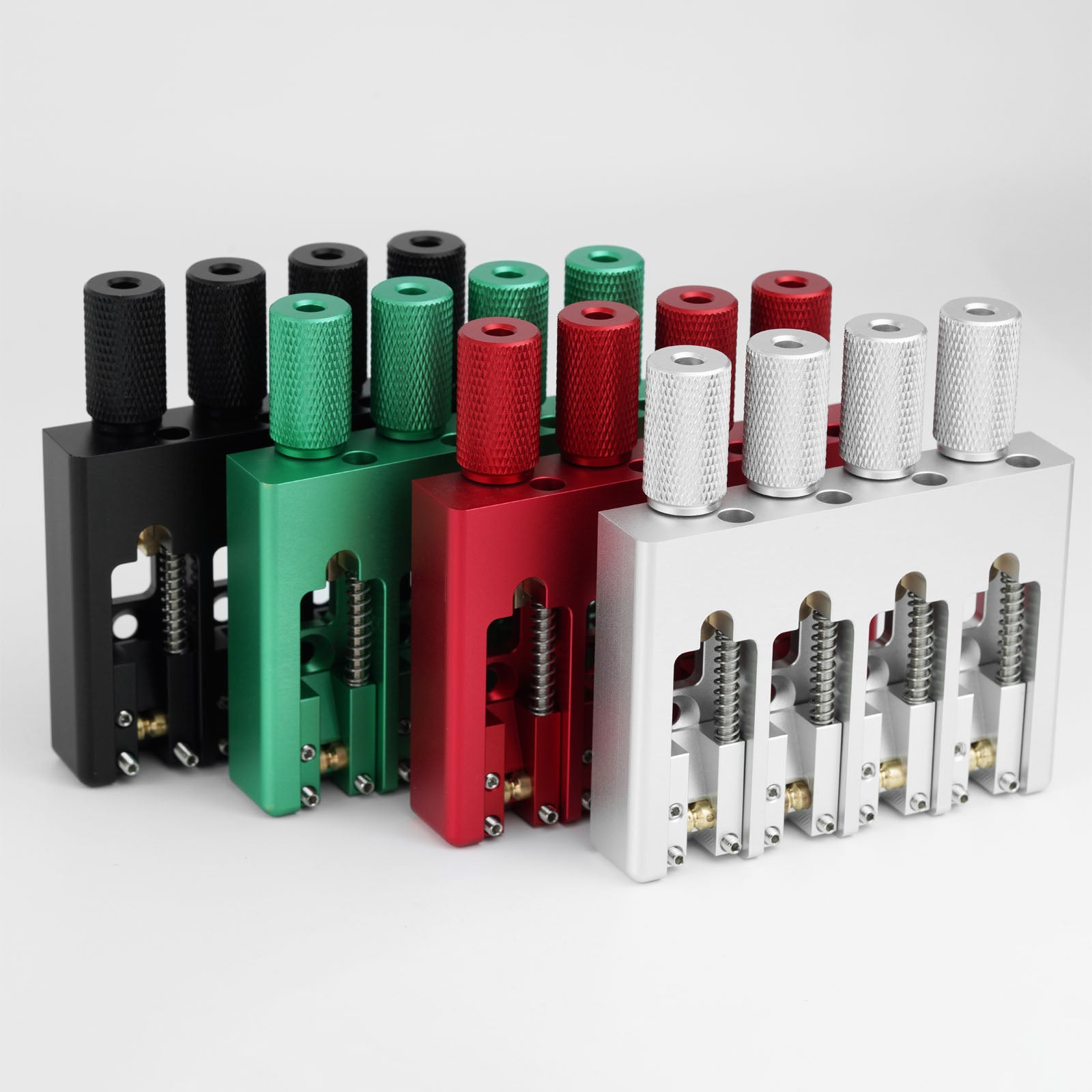 Lightweight CNC Aluminum Alloy Headless Bass Bridge with Brass Saddles Guyker