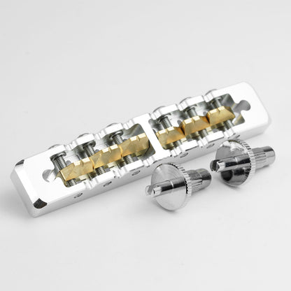 Lightweight CNC Machined Aluminum Guitar Bridge with Brass Saddles Guyker