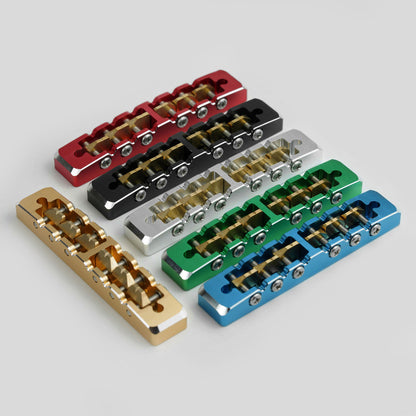Lightweight CNC Machined Aluminum Guitar Bridge with Brass Saddles Guyker