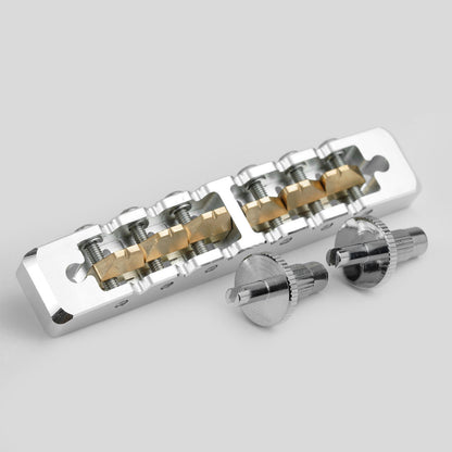 Lightweight CNC Machined Aluminum Guitar Bridge with Brass Saddles Guyker