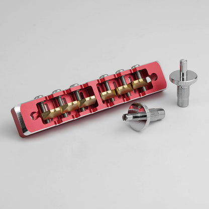 Lightweight CNC Machined Aluminum Guitar Bridge with Brass Saddles Guyker