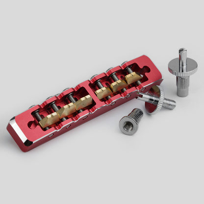 Lightweight CNC Machined Aluminum Guitar Bridge with Brass Saddles Guyker