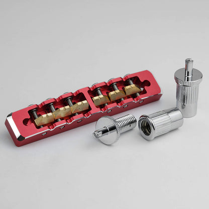 Lightweight CNC Machined Aluminum Guitar Bridge with Brass Saddles Guyker