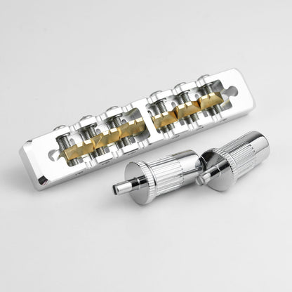 Lightweight CNC Machined Aluminum Guitar Bridge with Brass Saddles Guyker