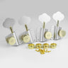 Aluminum Anodized Chrome / 2R+2L