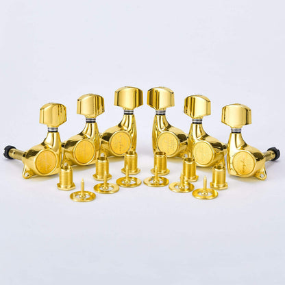Locking Guitar Tuning Pegs Front Mount 3R+3L Set Guyker 