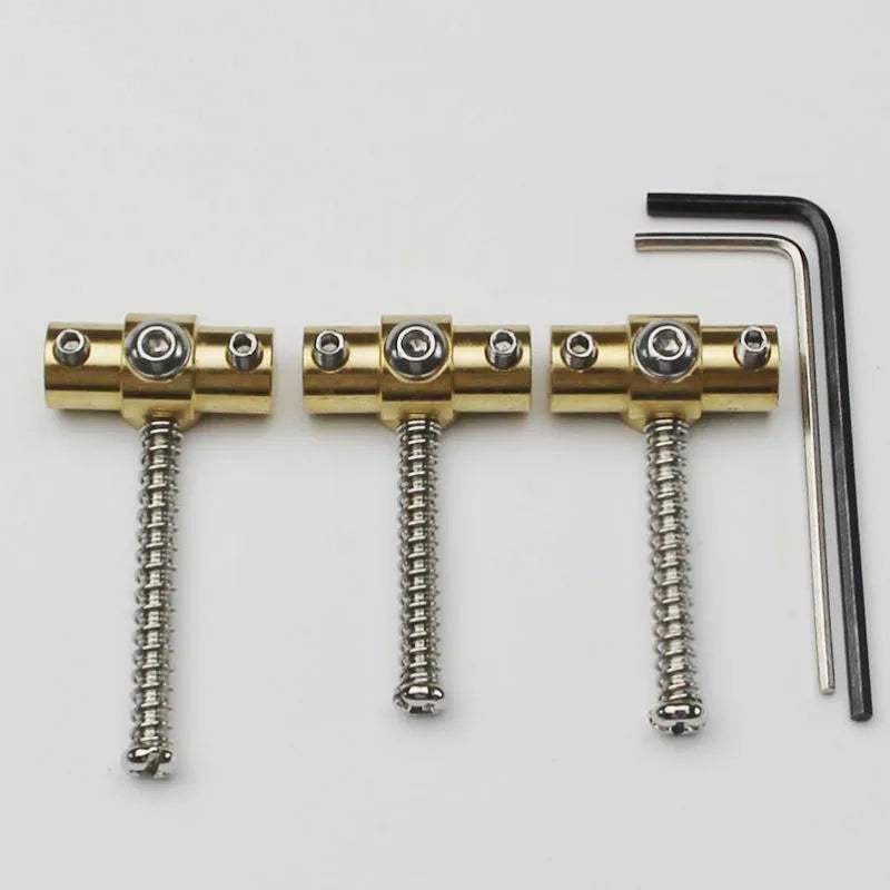 BRASS SWIVEL Guitar Bridge Saddles with Wrench for TL Electric Guitar