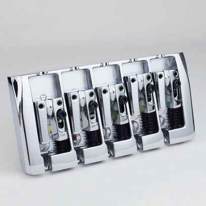 Guyker 5-String Bass Bridge 19mm Spacing Locking Zinc Saddles GB405