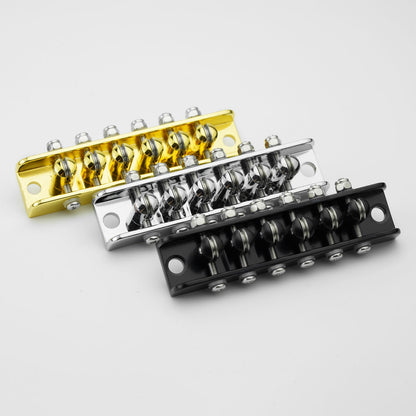 Mosrite Style Roller Bridge 6 String Brass Rollers Zinc Body Guyker