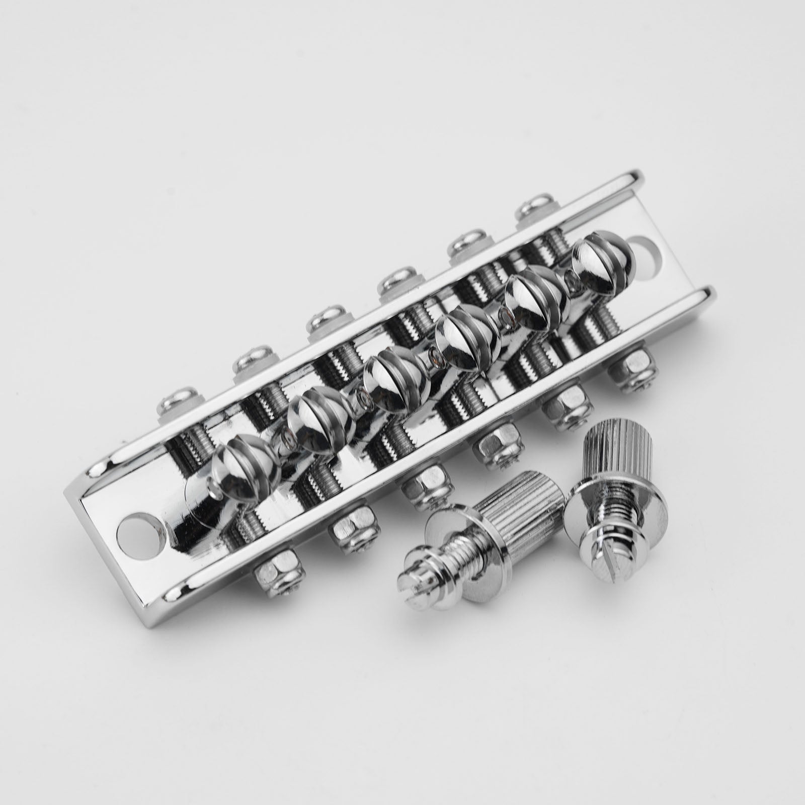 Mosrite Style Roller Bridge 6 String Brass Rollers Zinc Body Guyker