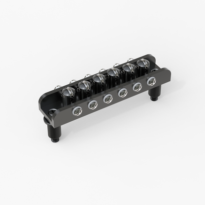 Mosrite Style Roller Bridge 6 String Brass Rollers Zinc Body Guyker