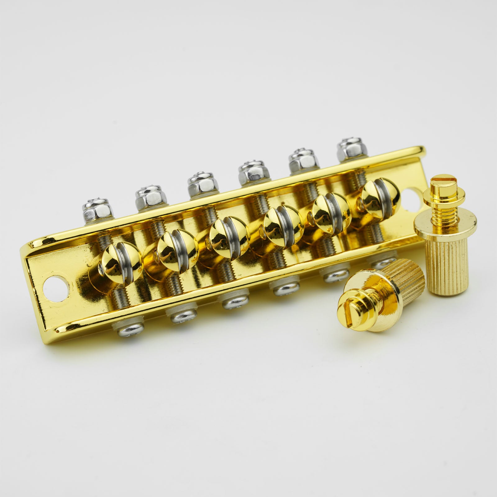 Mosrite Style Roller Bridge 6 String Brass Rollers Zinc Body Guyker