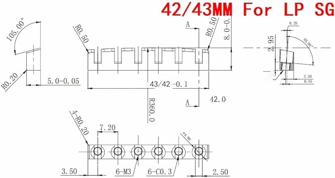 Guyker Guitar Nut Height Adjustable Bell Titanium Nuts Replacement for LP SG