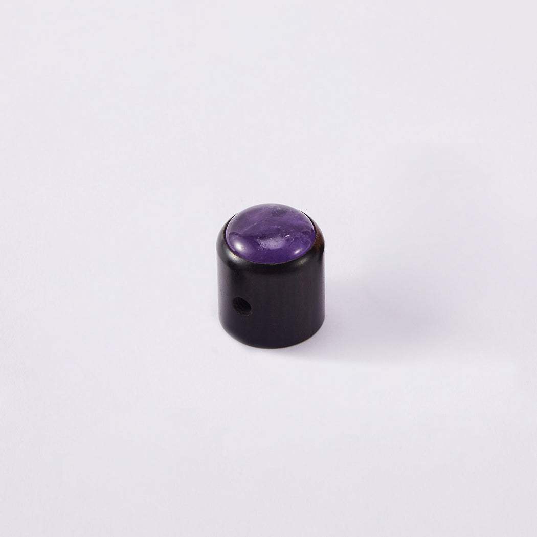 Natural Amethyst Stone Control Knobs Dia. 6mm for Guitar & Bass | Guyker