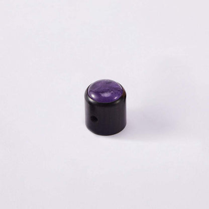 Natural Amethyst Stone Control Knobs Dia. 6mm for Guitar & Bass | Guyker