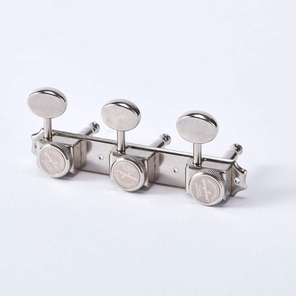 Nickel Locking Guitar Tuning Pegs 1:15 Gear 3R+3L Set Guyker 