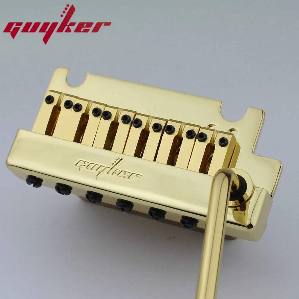 Non-locking 2 Point Guitar Tremolo Bridge with Brass Saddle & Block for FD Strat | Guyker