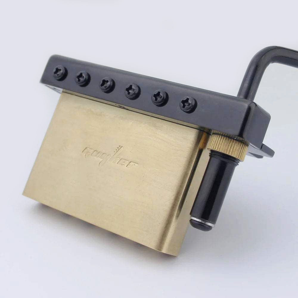 Non-locking 2 Point Guitar Tremolo Bridge with Brass Saddle & Block for FD Strat | Guyker