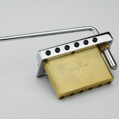 Non-locking 6 Point Guitar Tremolo Bridge 10.8MM with Brass Saddle Brass Block Guyker